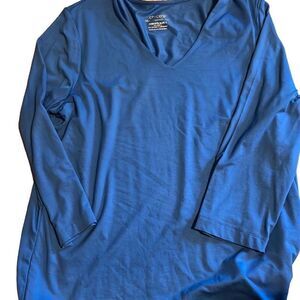 Chicos, the ultimae tee, royal blue long sleeve large